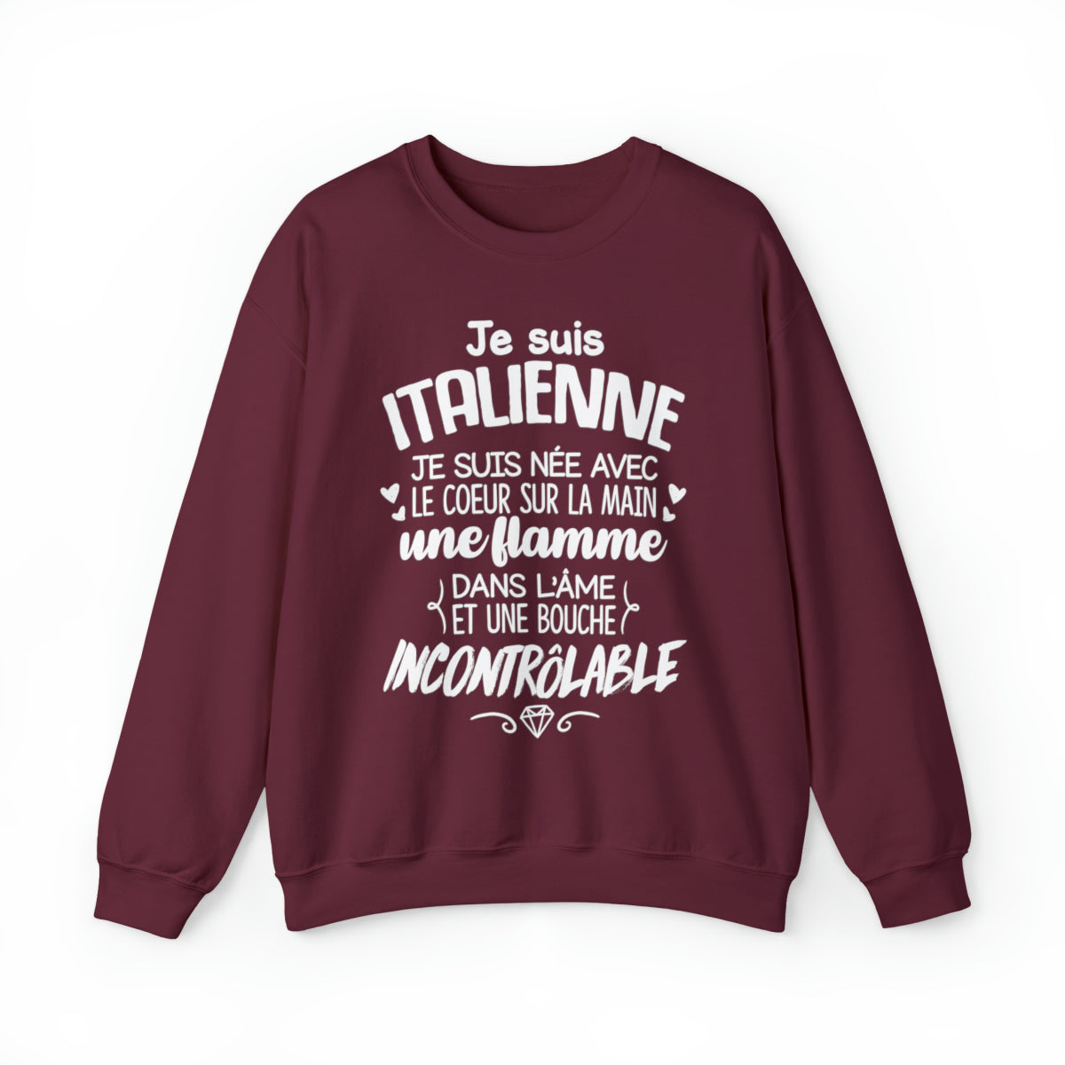 Je suis Italienne, je suis née avec le coeur sur la mai