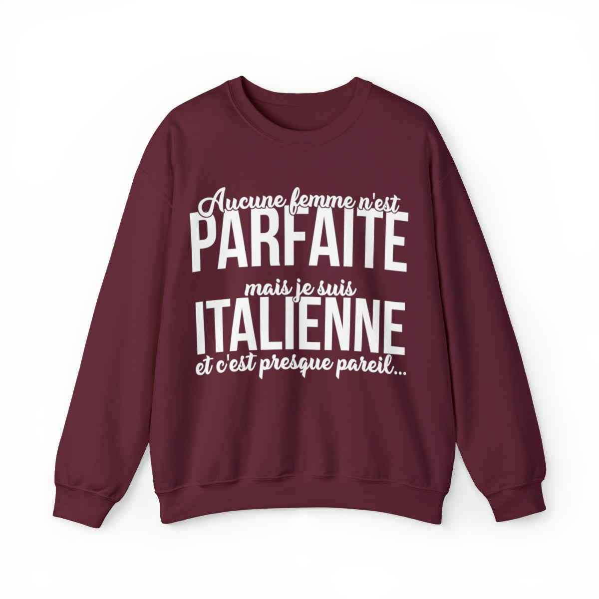 Je suis Italienne et c'est presque pareil