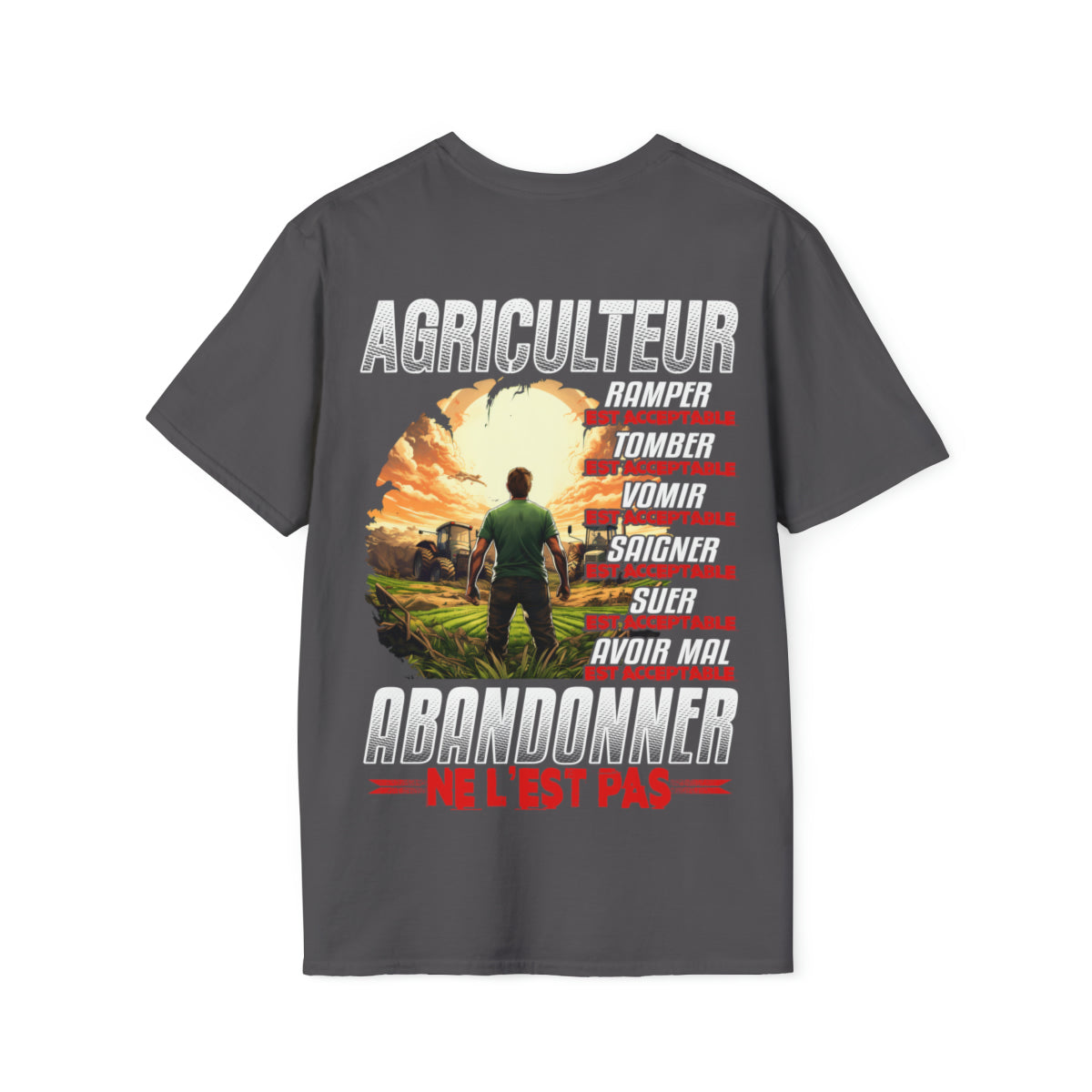 Agriculteur, ramper, tomber, vomir, saigner est acceptable