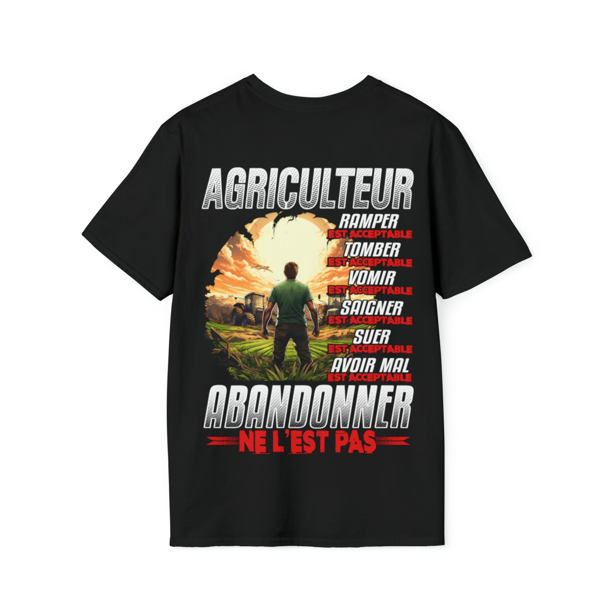 Agriculteur, ramper, tomber, vomir, saigner est acceptable