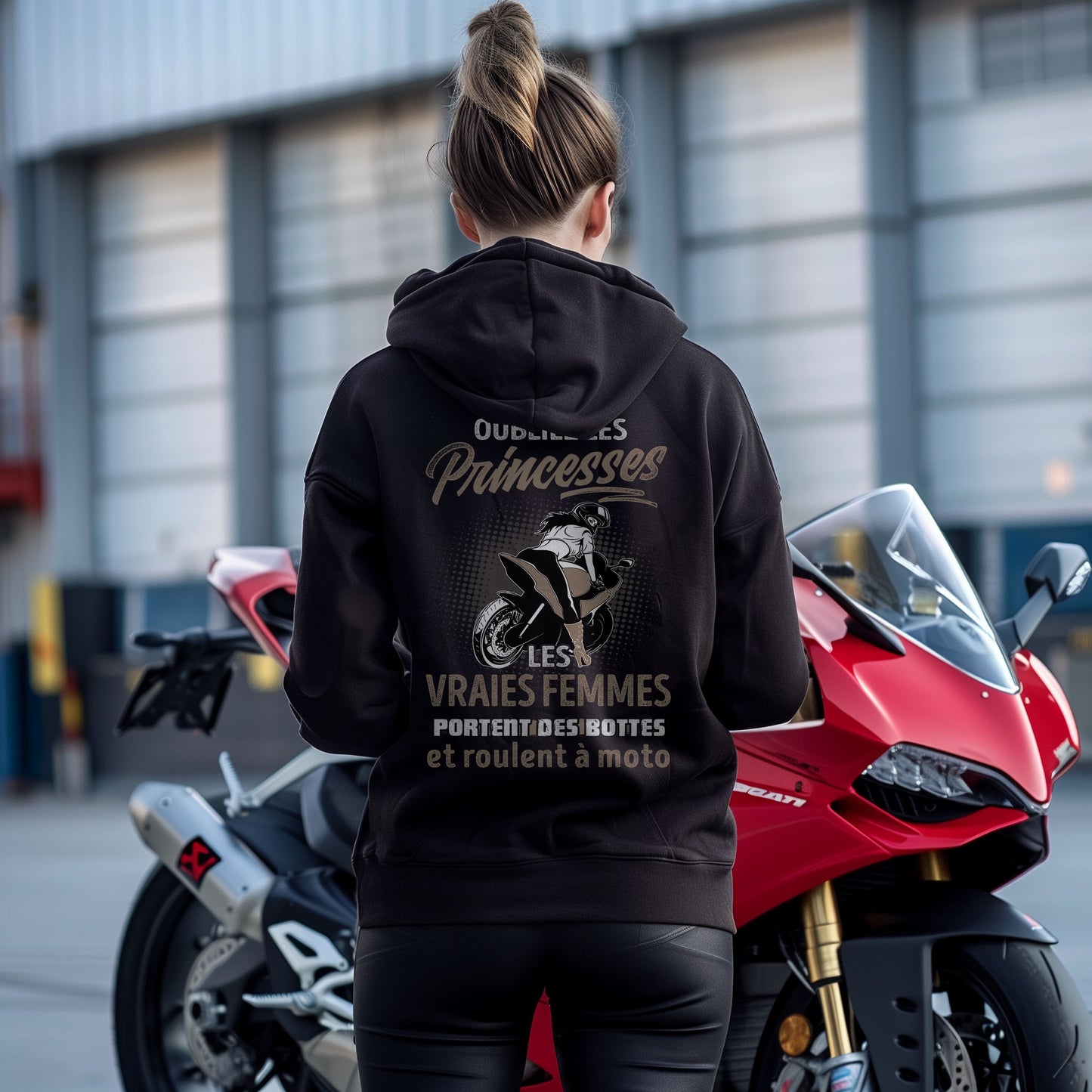 Les vraies femmes portent des bottes et roulent à moto