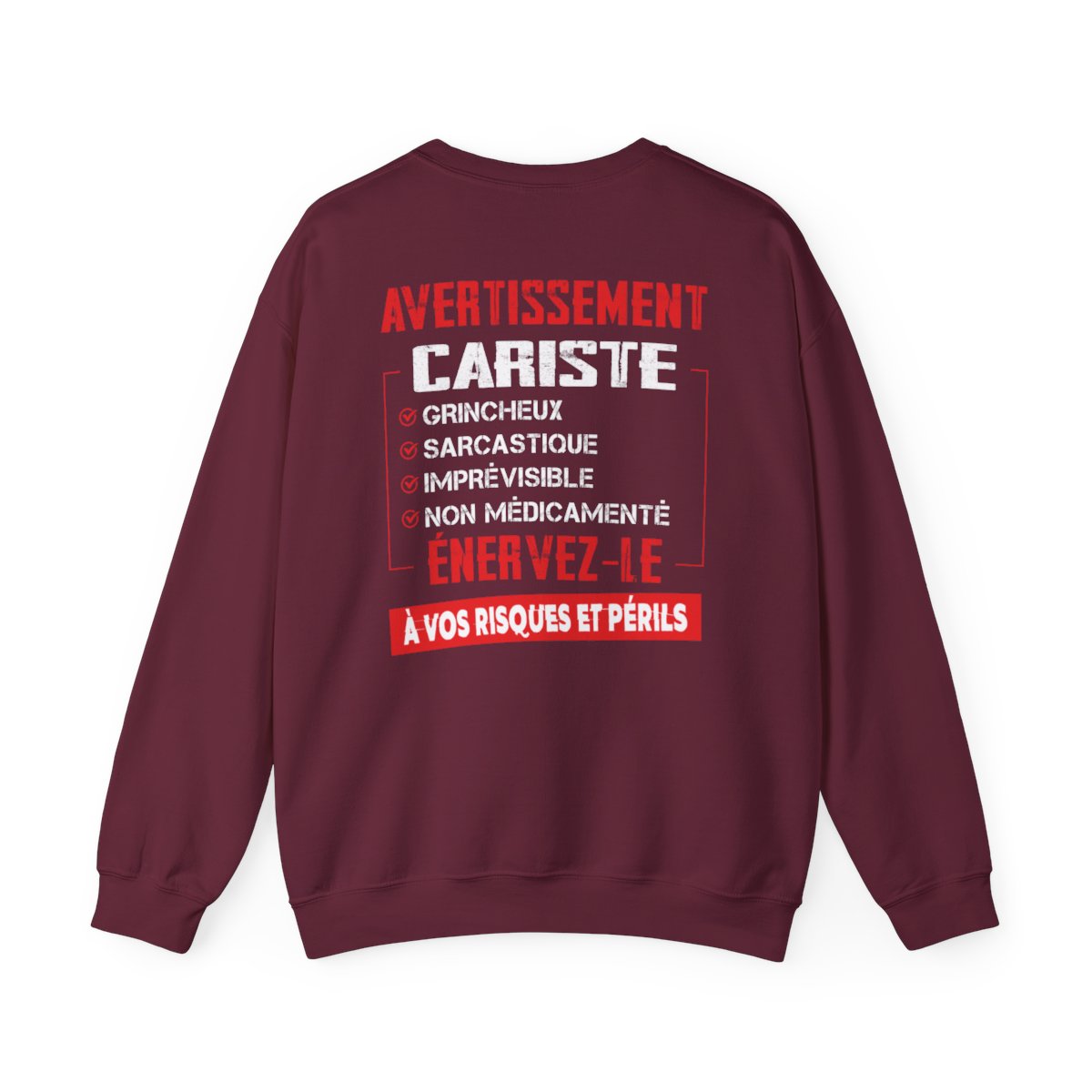 Cariste, grincheux, sarcastique, imprévisible, non médicamenté