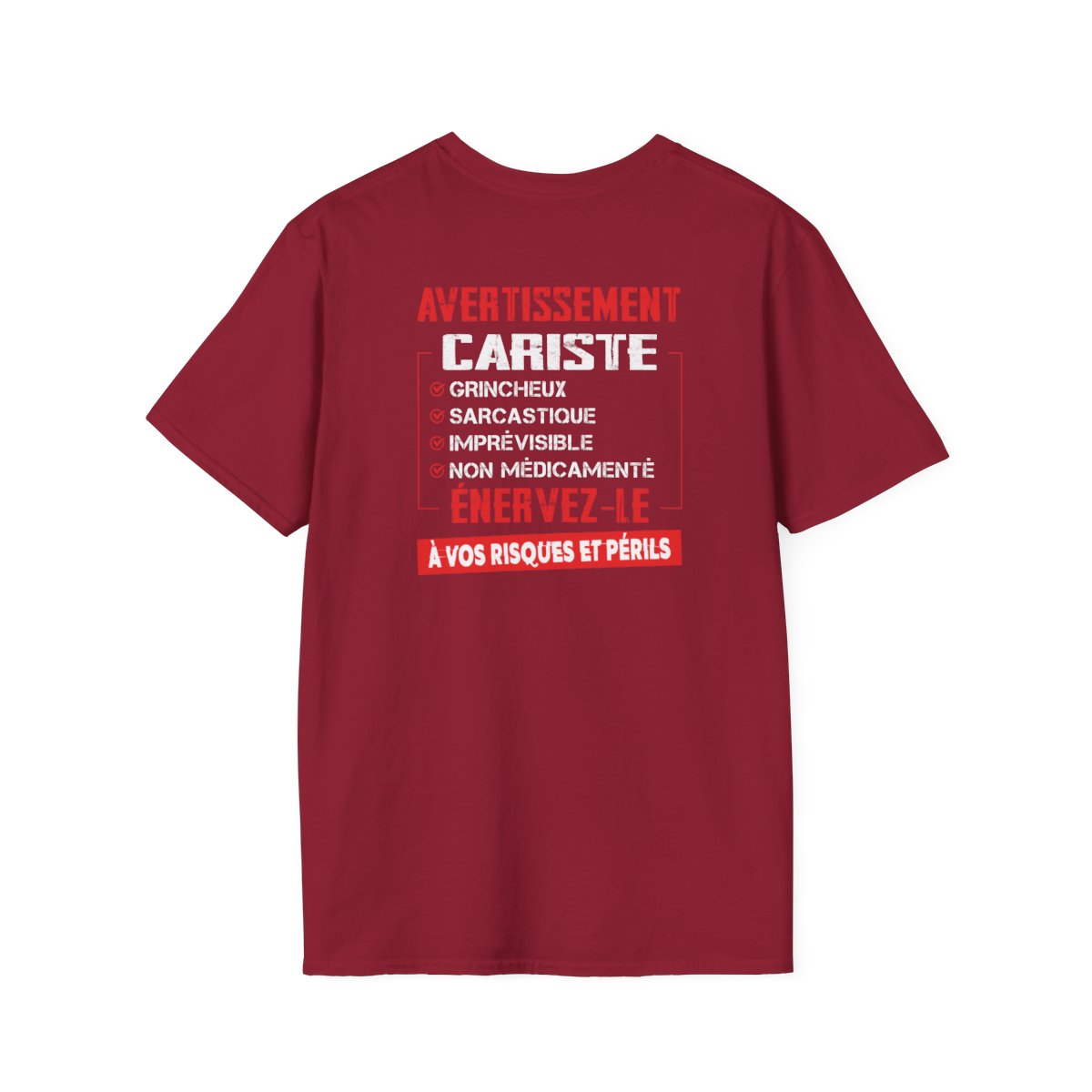 Cariste, grincheux, sarcastique, imprévisible, non médicamenté