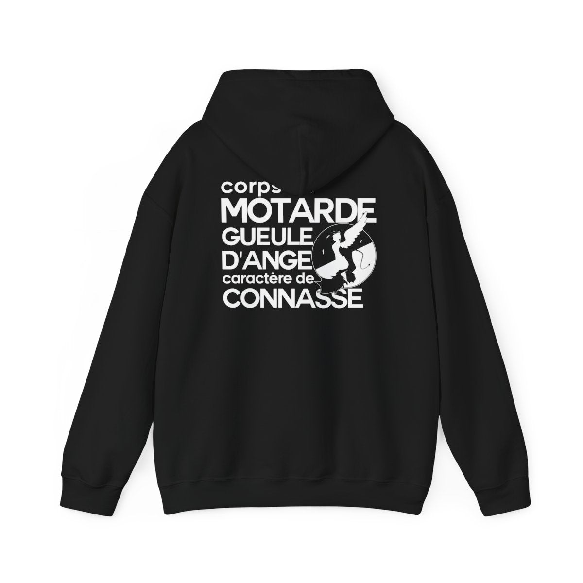 Corps de motarde, gueule d’ange, caractère de connasse