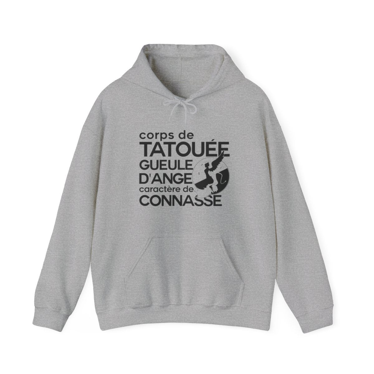 Corps de tatouée, gueule d’ange, caractère de connasse