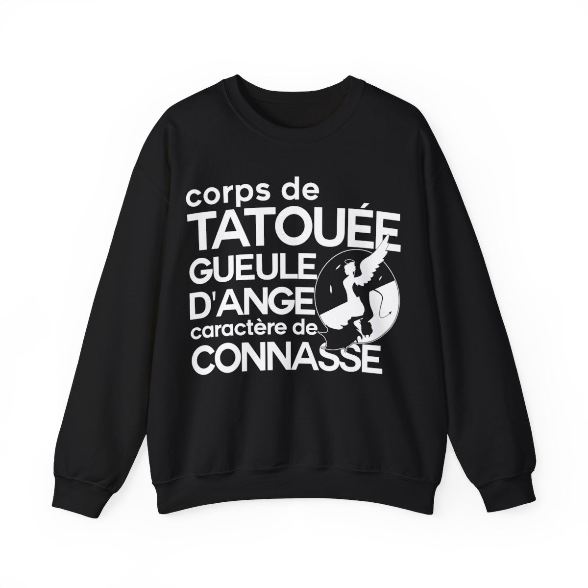 Corps de tatouée, gueule d’ange, caractère de connasse