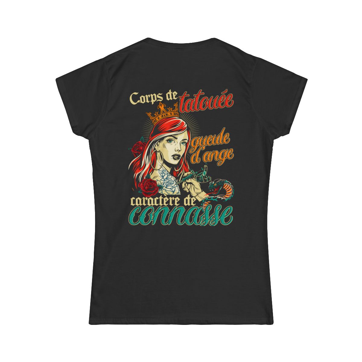 Corps de tatouée, gueule d’ange, caractère de connasse