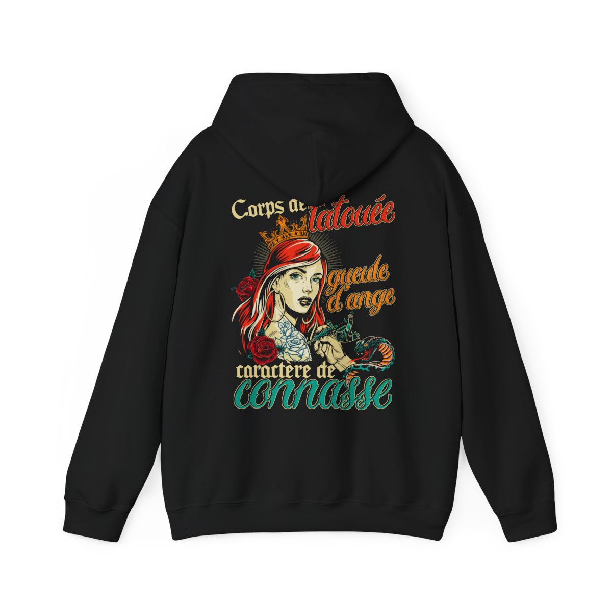 Corps de tatouée, gueule d’ange, caractère de connasse