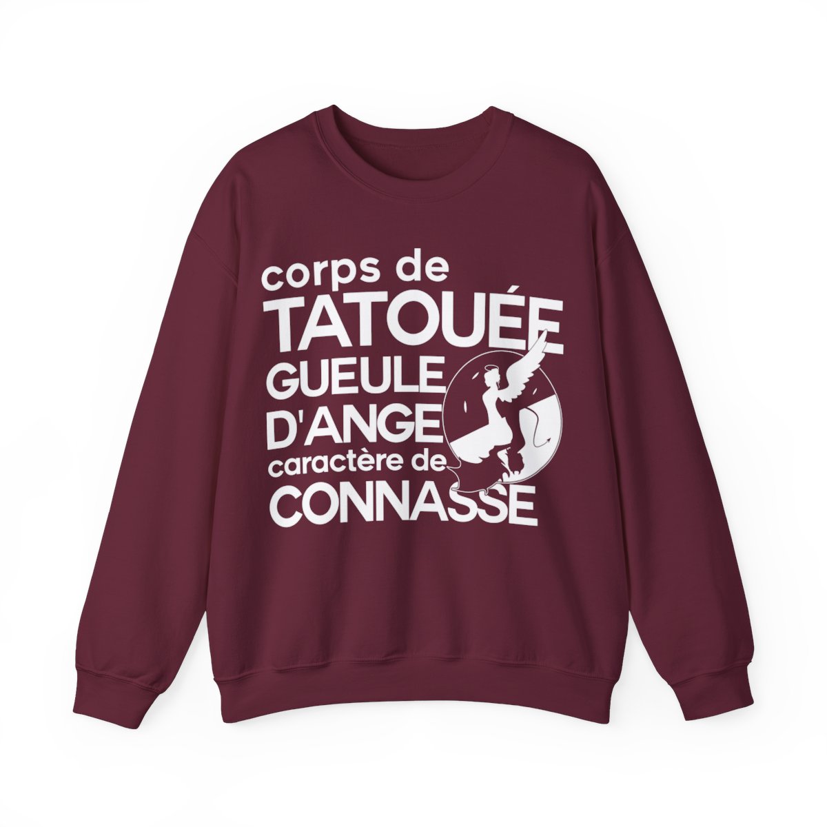 Corps de tatouée, gueule d’ange, caractère de connasse