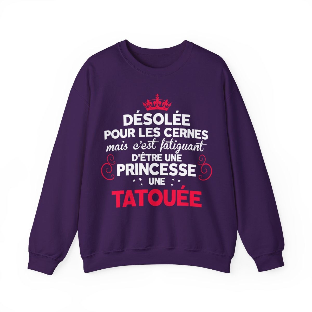 Désolée pour les cernes mais c'est fatiguant d'être une princesse une tatouée et une maman