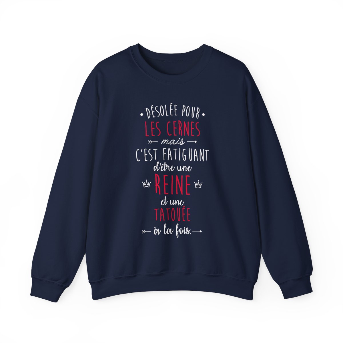 Désolée pour les cernes mais c'est fatiguant d'être une reine et une tatouée à la fois