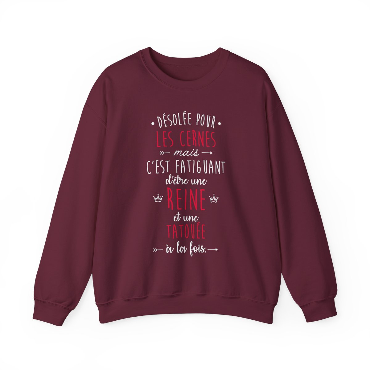 Désolée pour les cernes mais c'est fatiguant d'être une reine et une tatouée à la fois