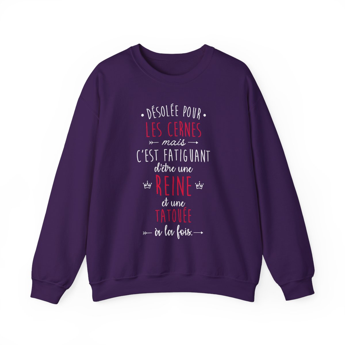 Désolée pour les cernes mais c'est fatiguant d'être une reine et une tatouée à la fois