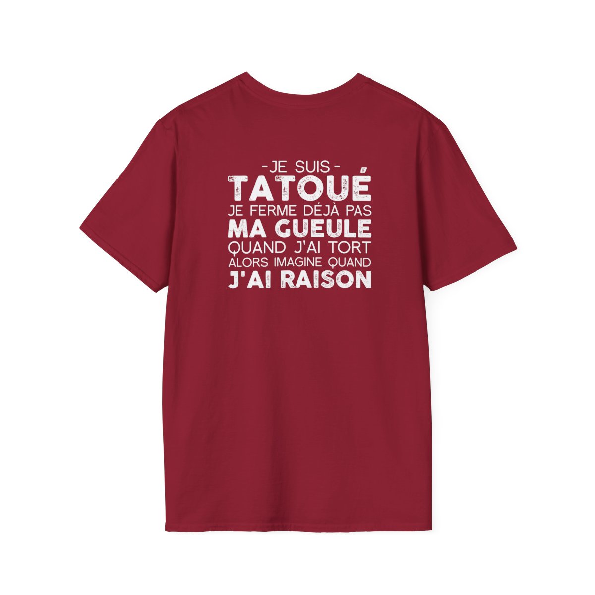 Je suis tatoué je ferme déjà pas ma gueule quand j'ai tort alors imagine quand j'ai raison