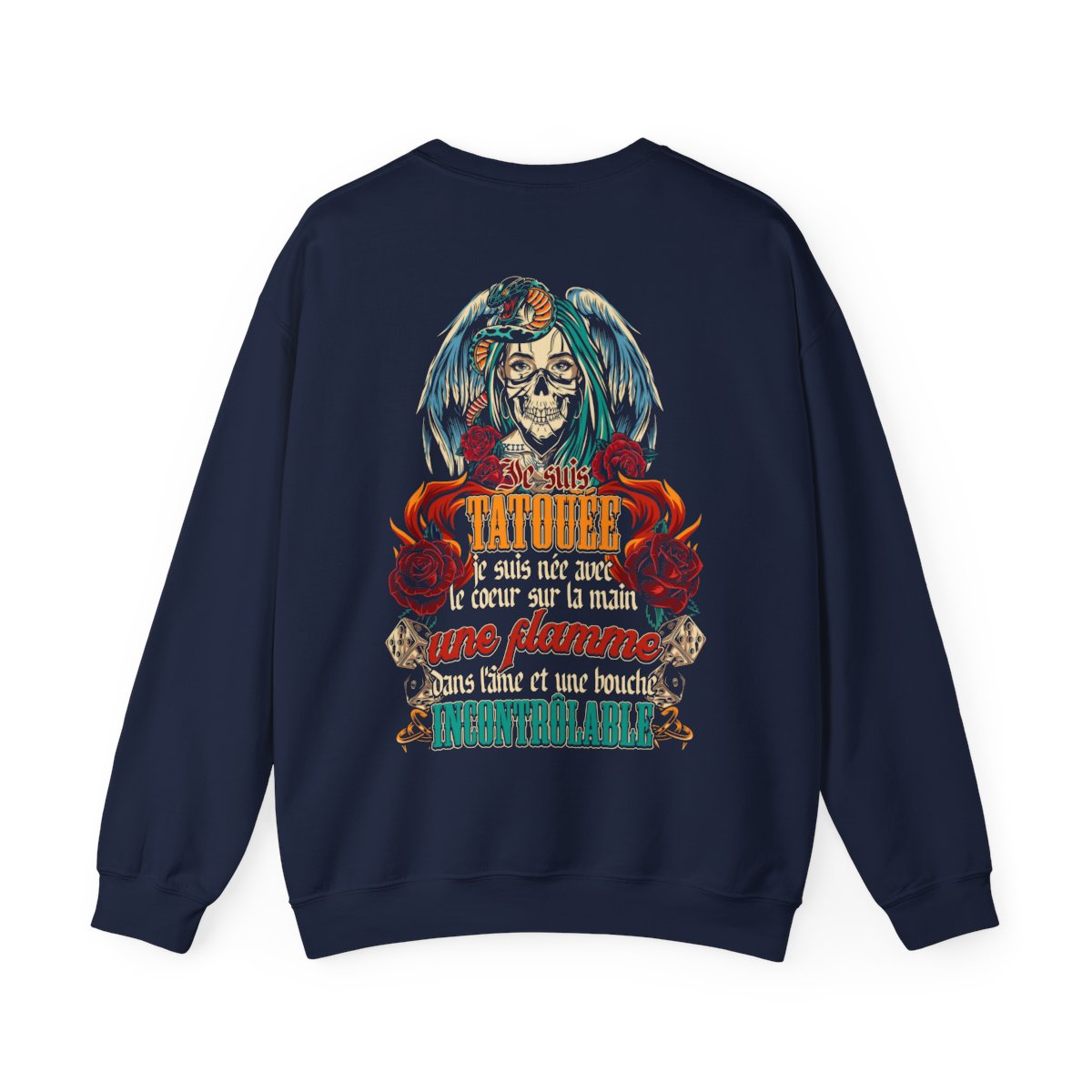 Je suis tatouée, je suis née avec le coeur sur la main une flamme dans l'âme et une bouche incontrôlable