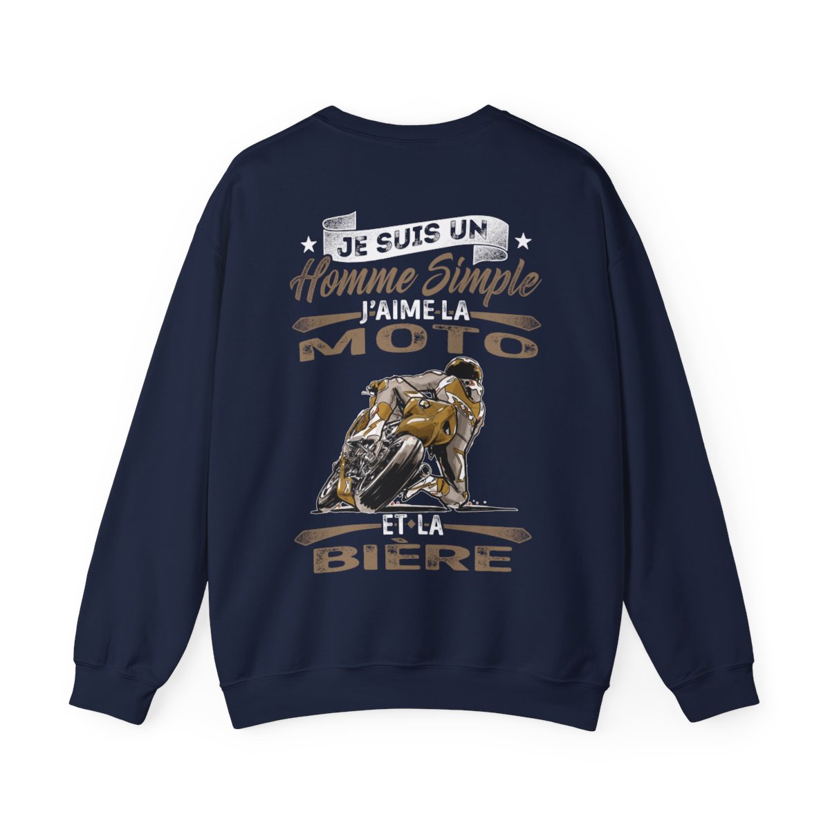 Je suis un homme simple, j'aime la moto et la bière