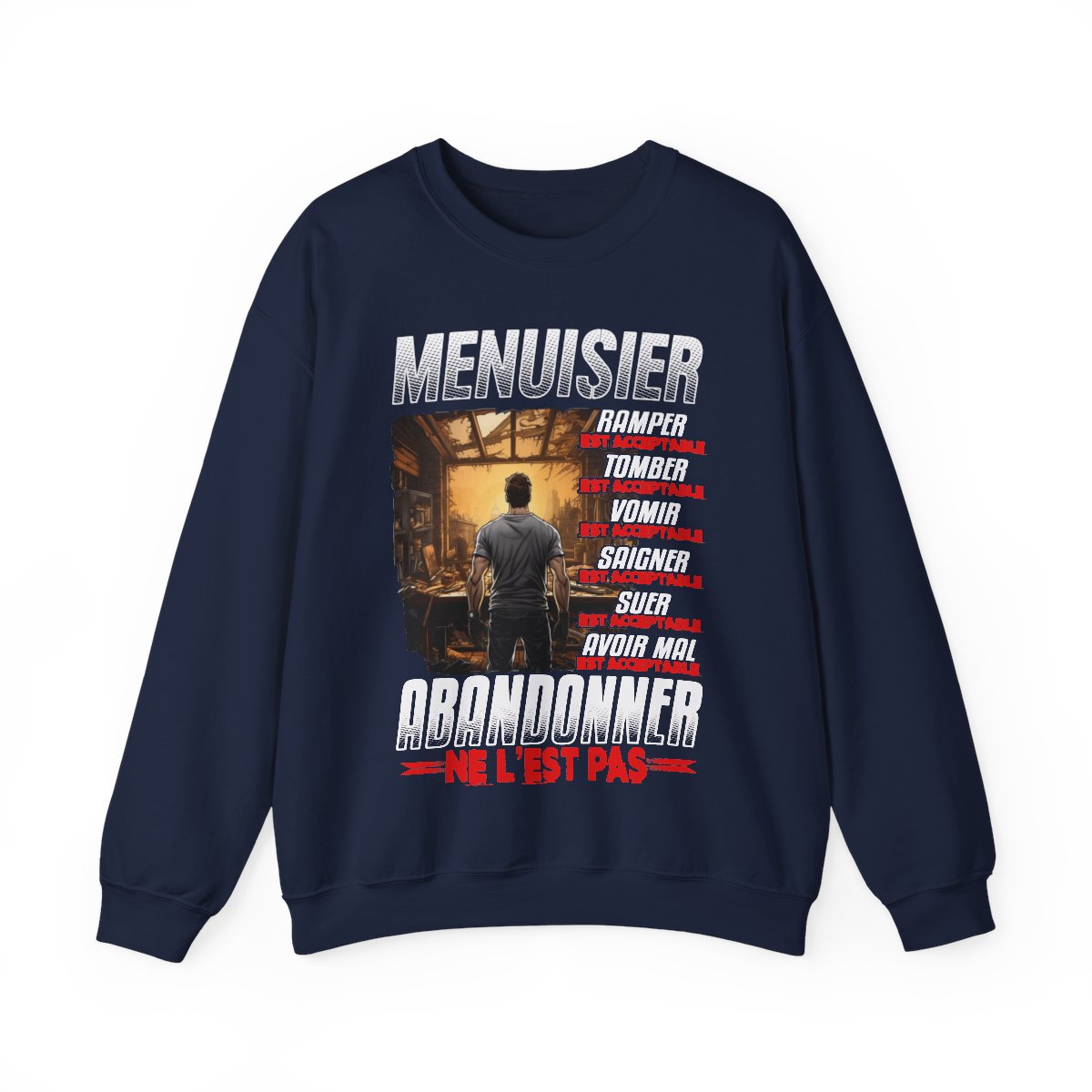 Menuisier, ramper, tomber, vomir, saigner est acceptable