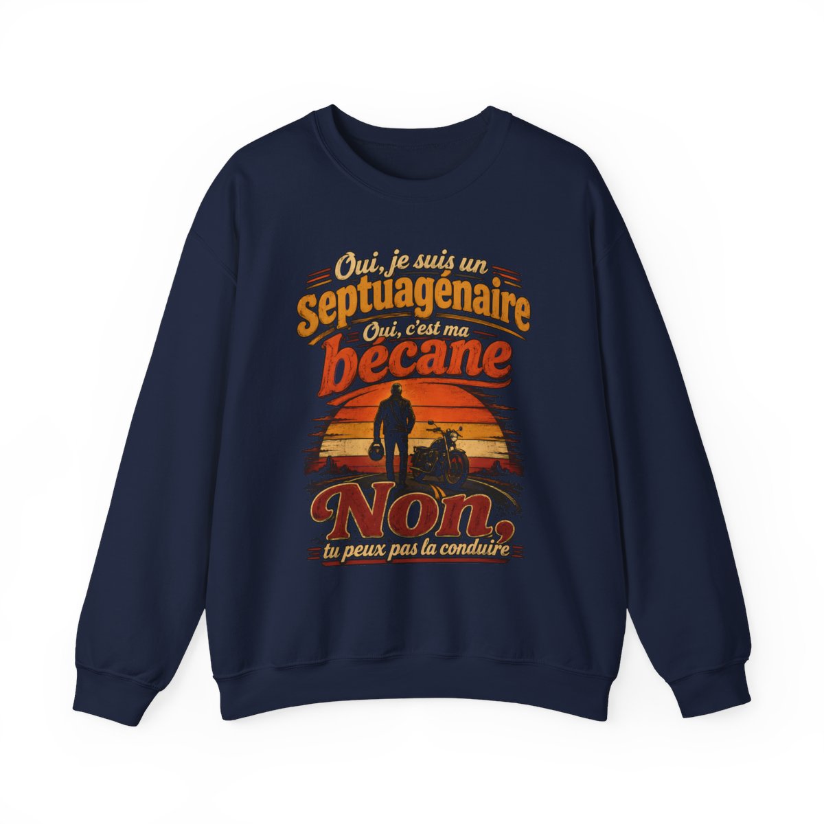 Oui, je suis un septuagénaire. Oui, c'est ma bécane