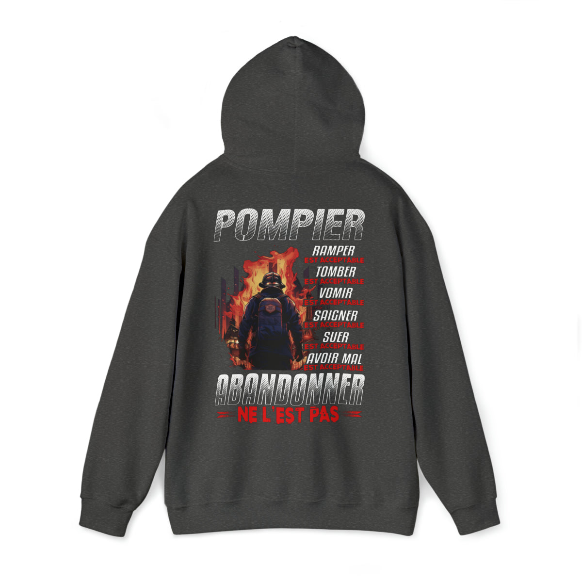 Pompier, ramper, tomber, vomir, saigner est acceptable