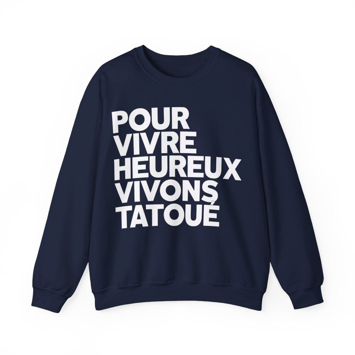 Pour vivre heureux vivons tatoué