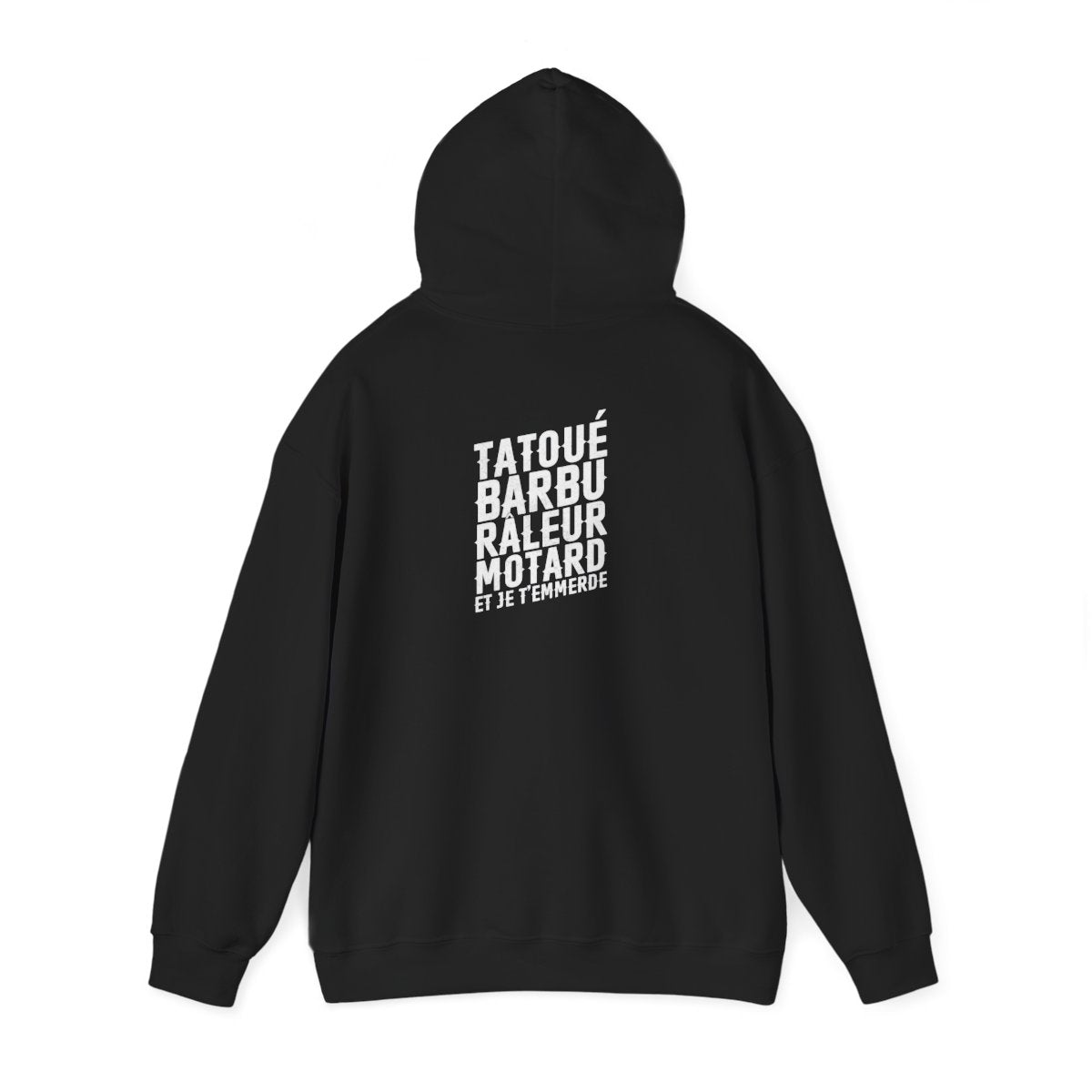 Tatoué barbu râleur motard