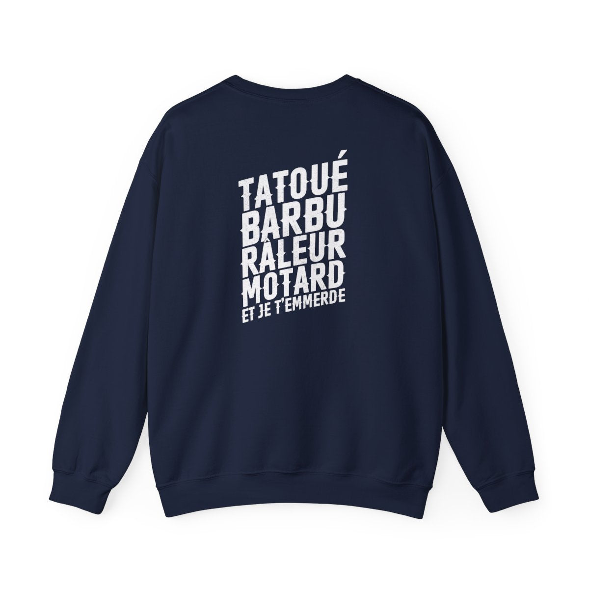 Tatoué barbu râleur motard