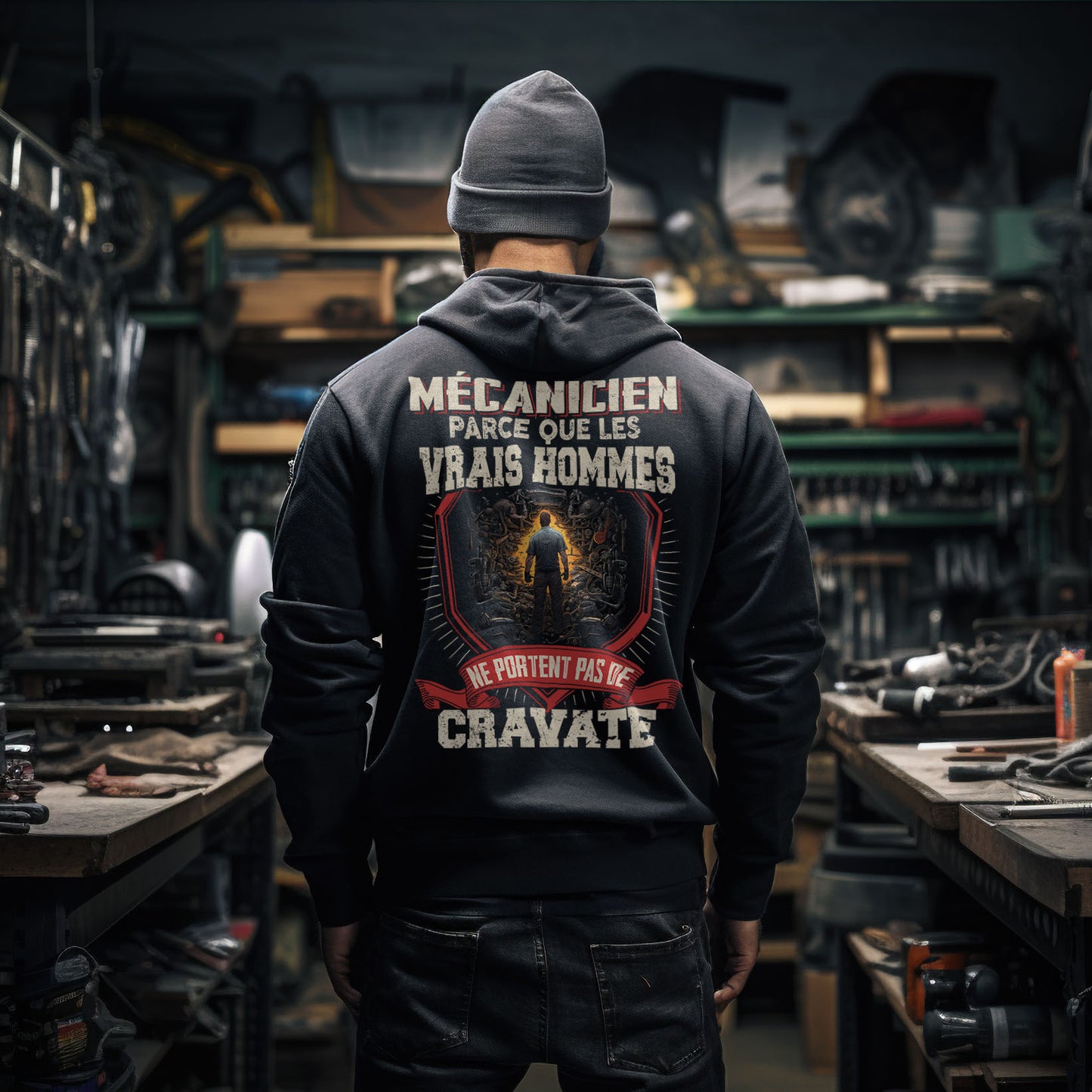 Les vrais hommes ne portent pas de cravate. Je suis Mécanicien
