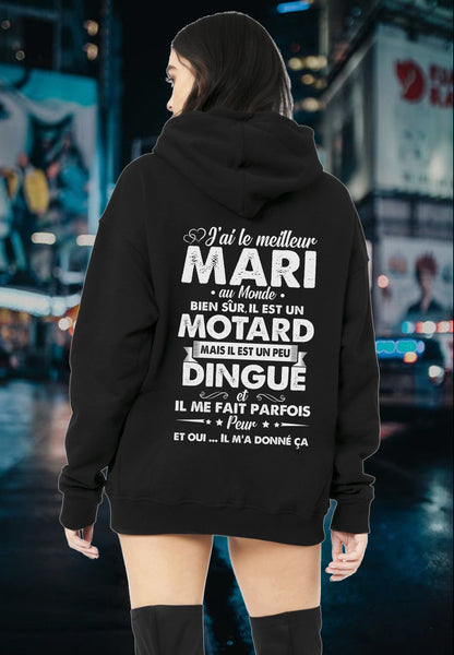 J'ai le meilleur mari au monde, il est un motard mais il est un peu dingué et il me fait parfois peur