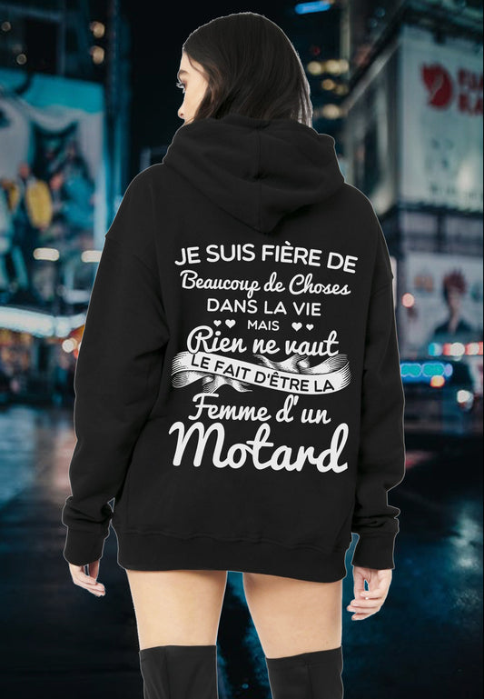 Je suis fière de beaucoup de choses dans la vie mais rien ne vaut le fait d'être la femme d'un motard