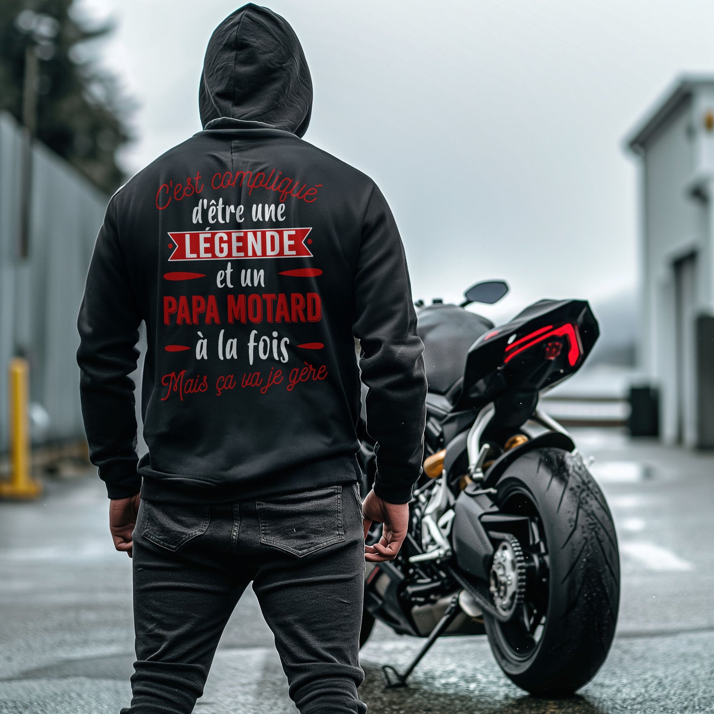 C'est compliqué d'être une légende et un papa motard à la fois