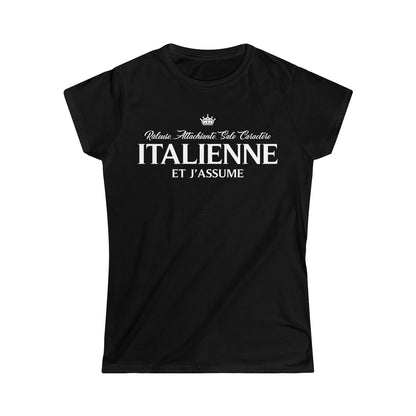 Italienne et j'assume