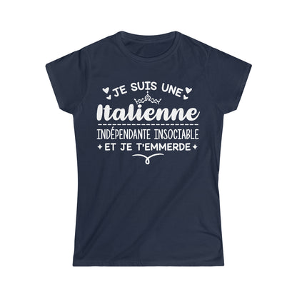 Je suis une Italienne indépendante insociable