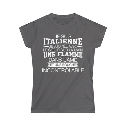 Je suis Italienne, je suis née avec le coeur sur la mai