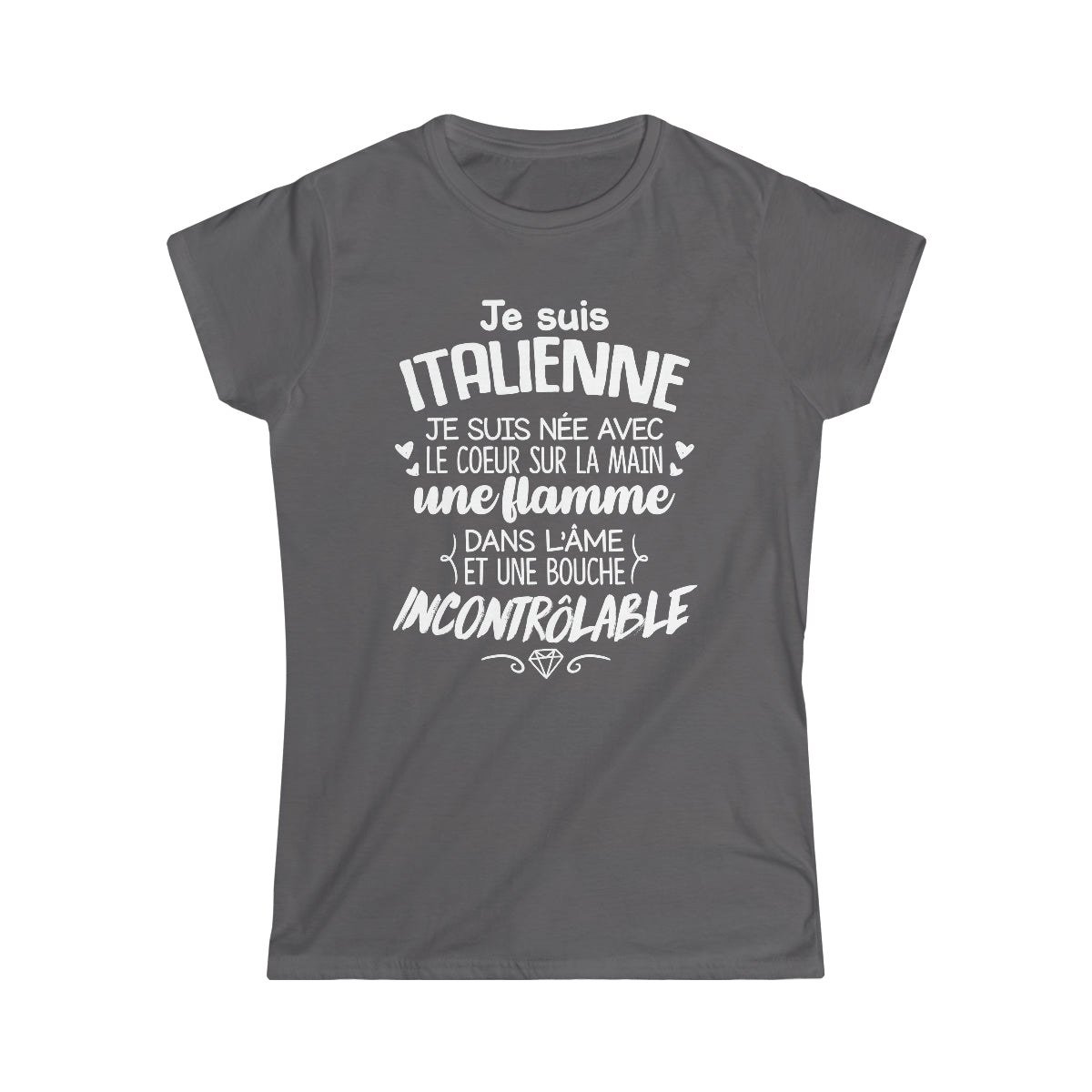 Je suis Italienne, je suis née avec le coeur sur la mai