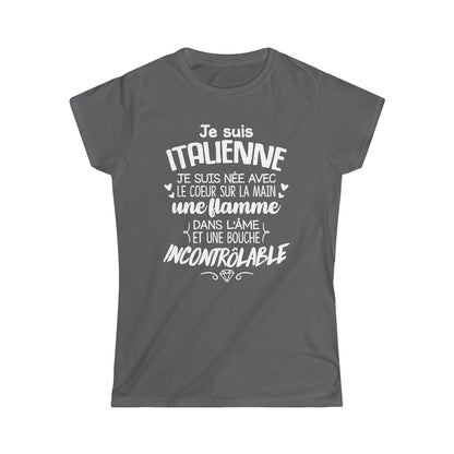 Je suis Italienne, je suis née avec le coeur sur la mai