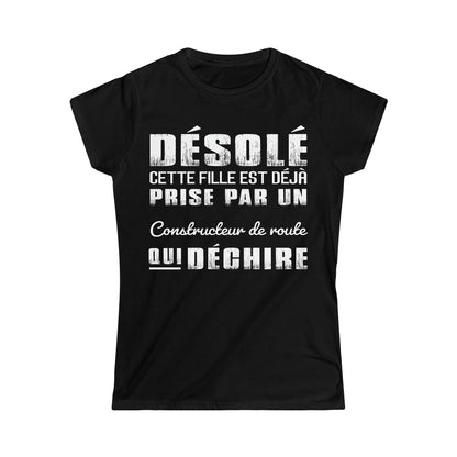 Prise par un Constructeur de route qui déchire