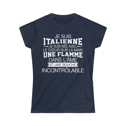 Je suis Italienne, je suis née avec le coeur sur la mai