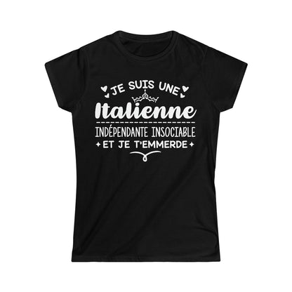 Je suis une Italienne indépendante insociable