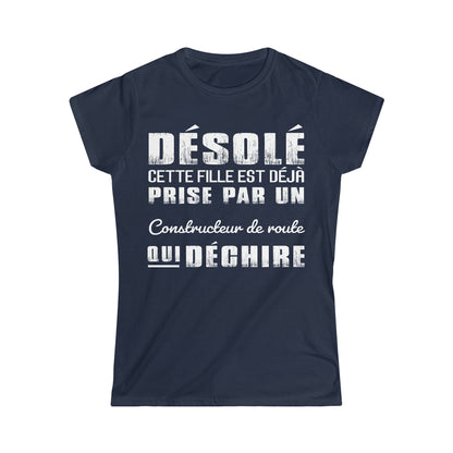 Prise par un Constructeur de route qui déchire