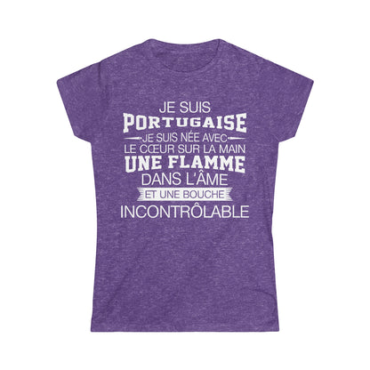 Je suis Portugaise, je suis née avec le coeur sur la mai