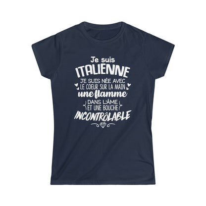 Je suis Italienne, je suis née avec le coeur sur la mai
