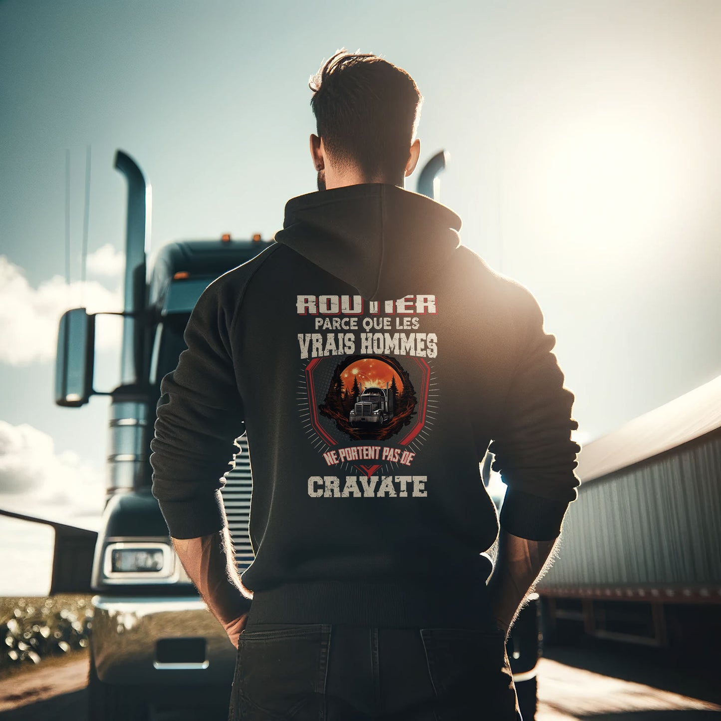 Les vrais hommes ne portent pas de cravate. Je suis Routier