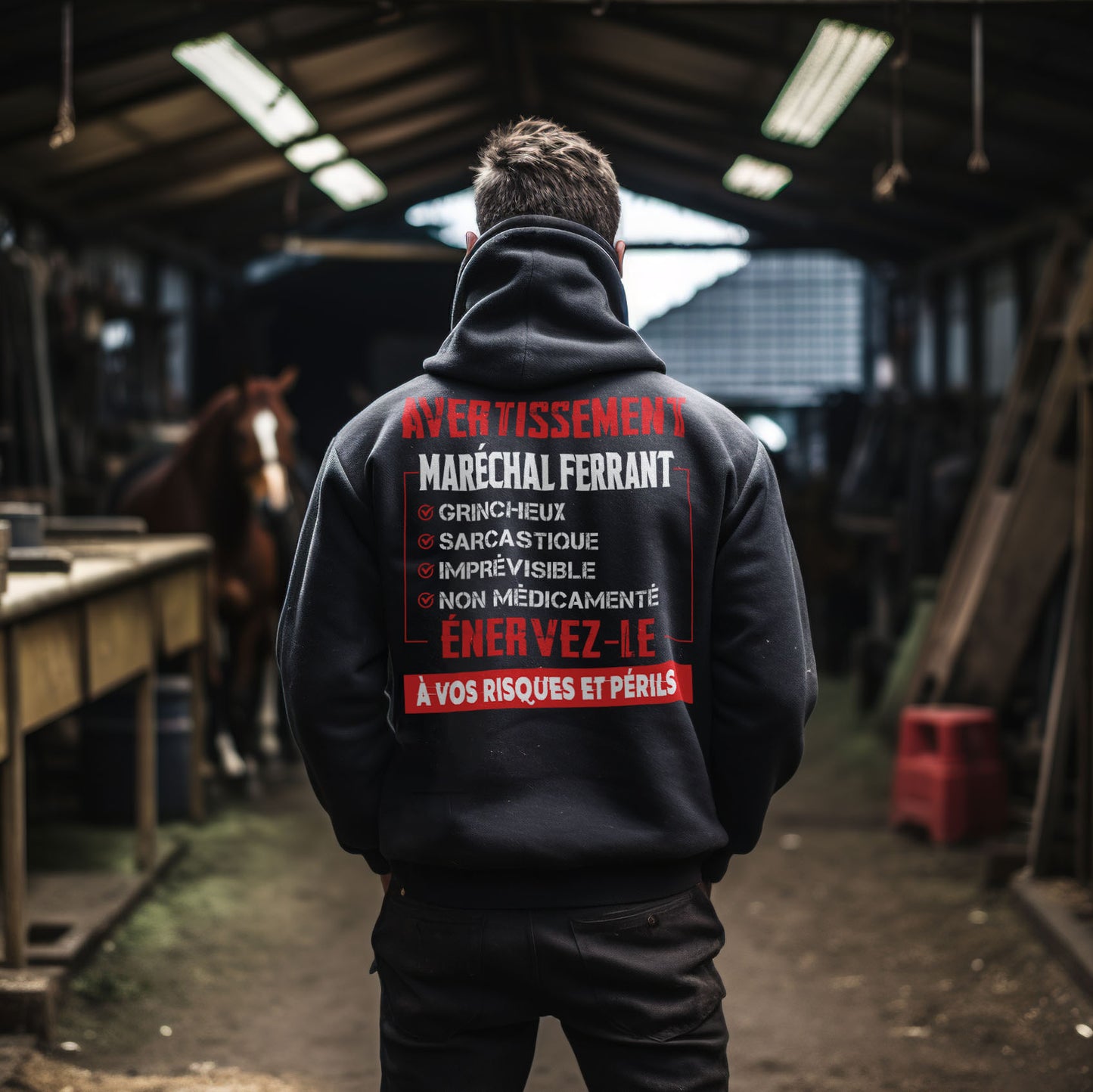 Maréchal ferrant, grincheux, sarcastique, imprévisible, non médicamenté