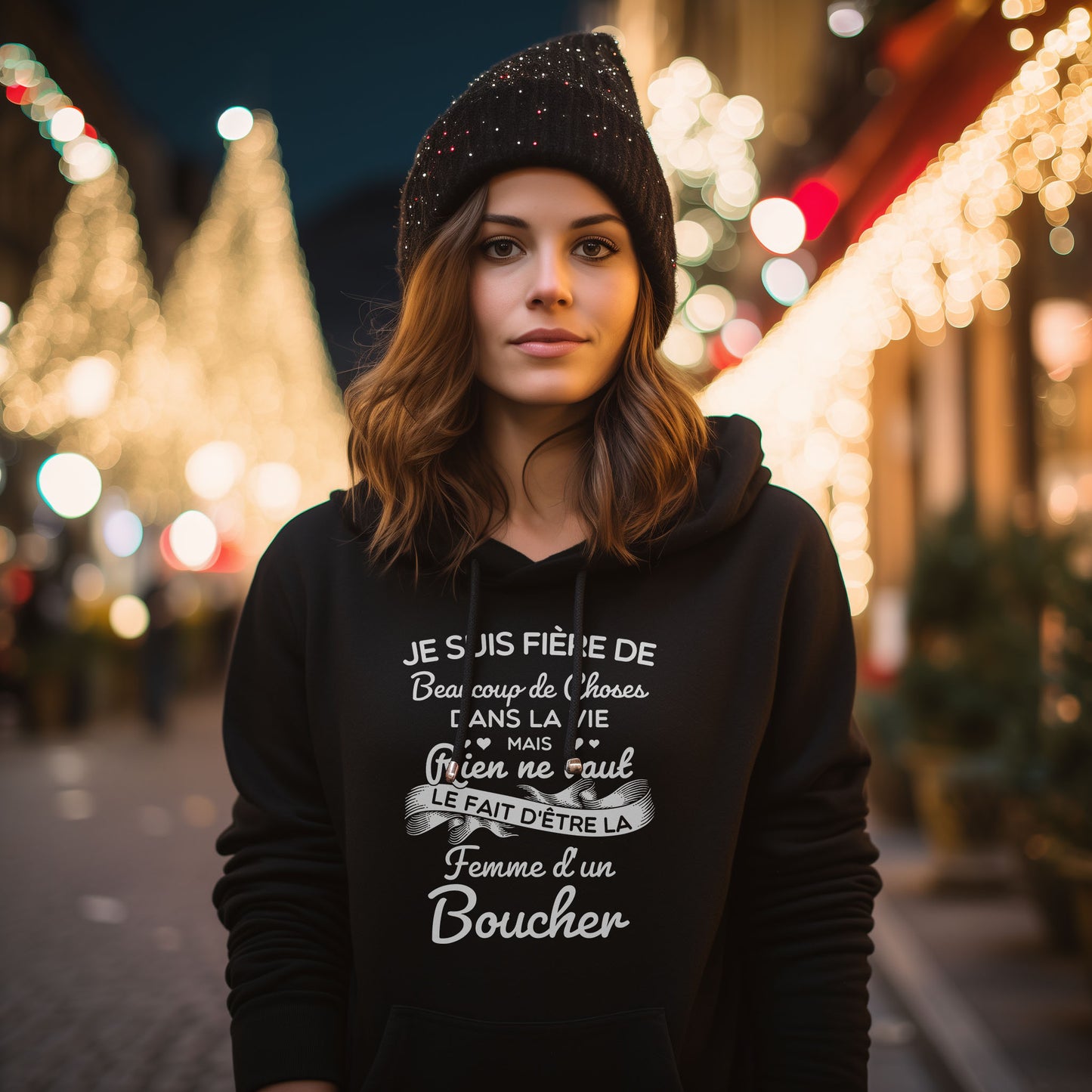 Fière femme d'un Boucher