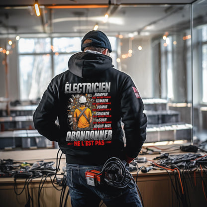 Électricien, ramper, tomber, vomir, saigner est acceptable