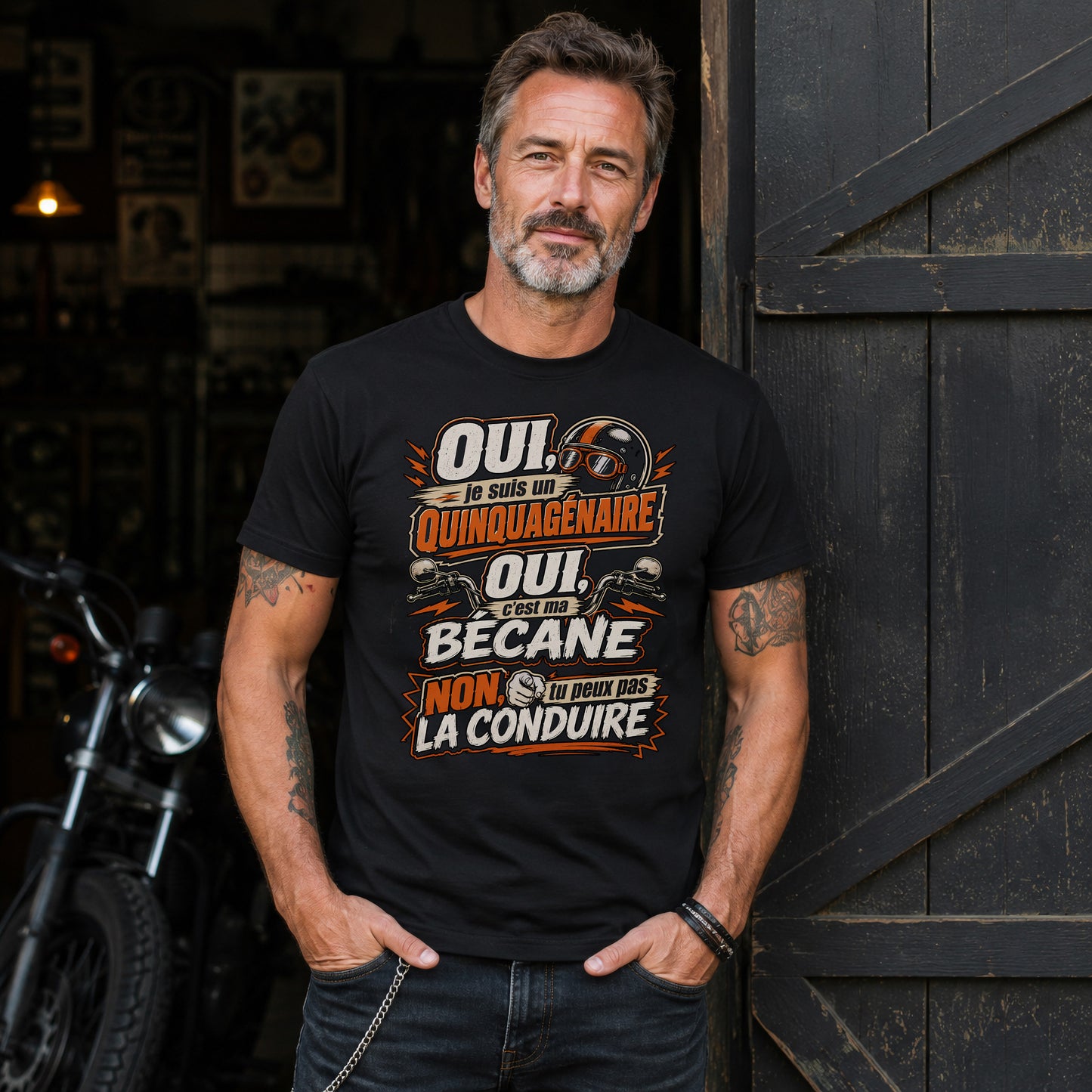 Oui, je suis un quinquagénaire. Oui, c'est ma bécane
