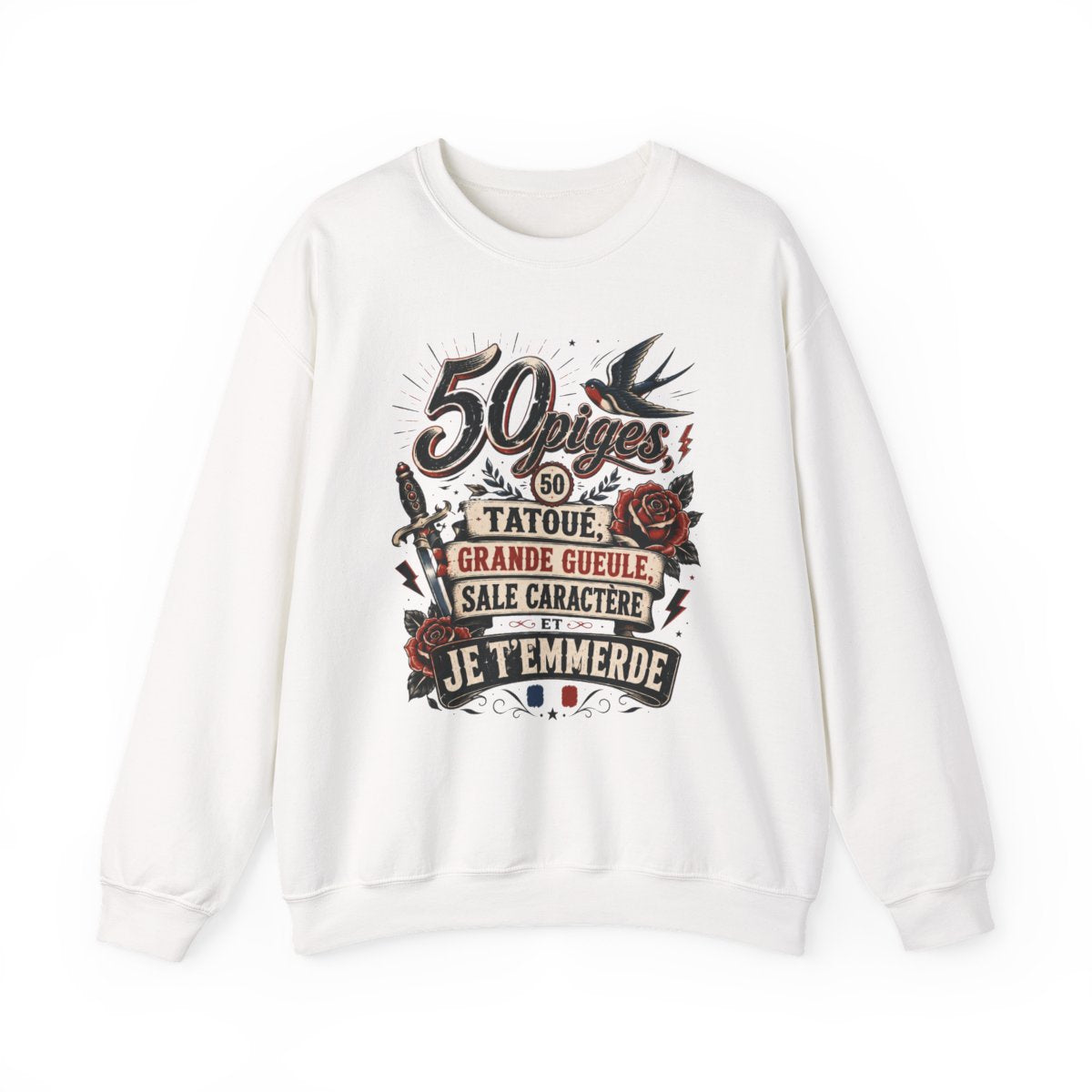 50 piges, tatoué, grande gueule, sale caractère et je t'emmerde