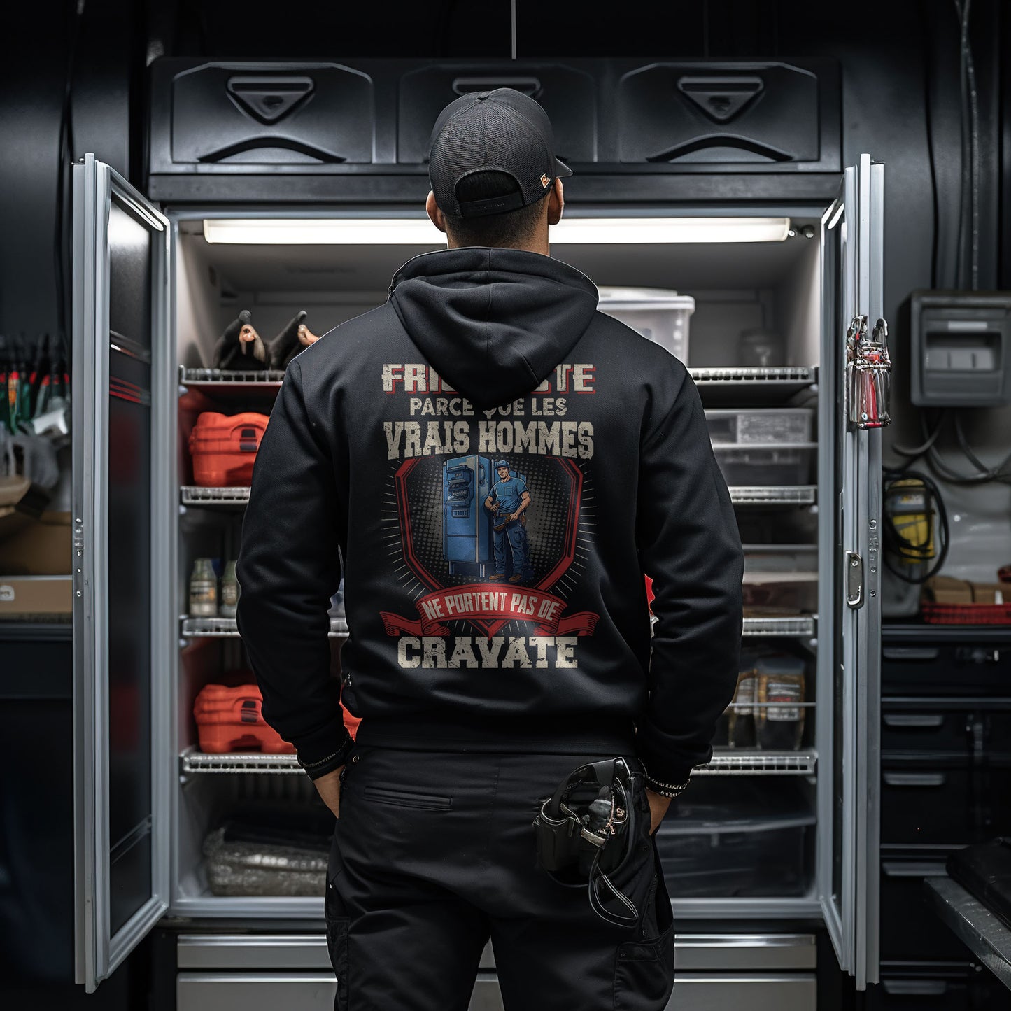 Les vrais hommes ne portent pas de cravate. Je suis Frigoriste