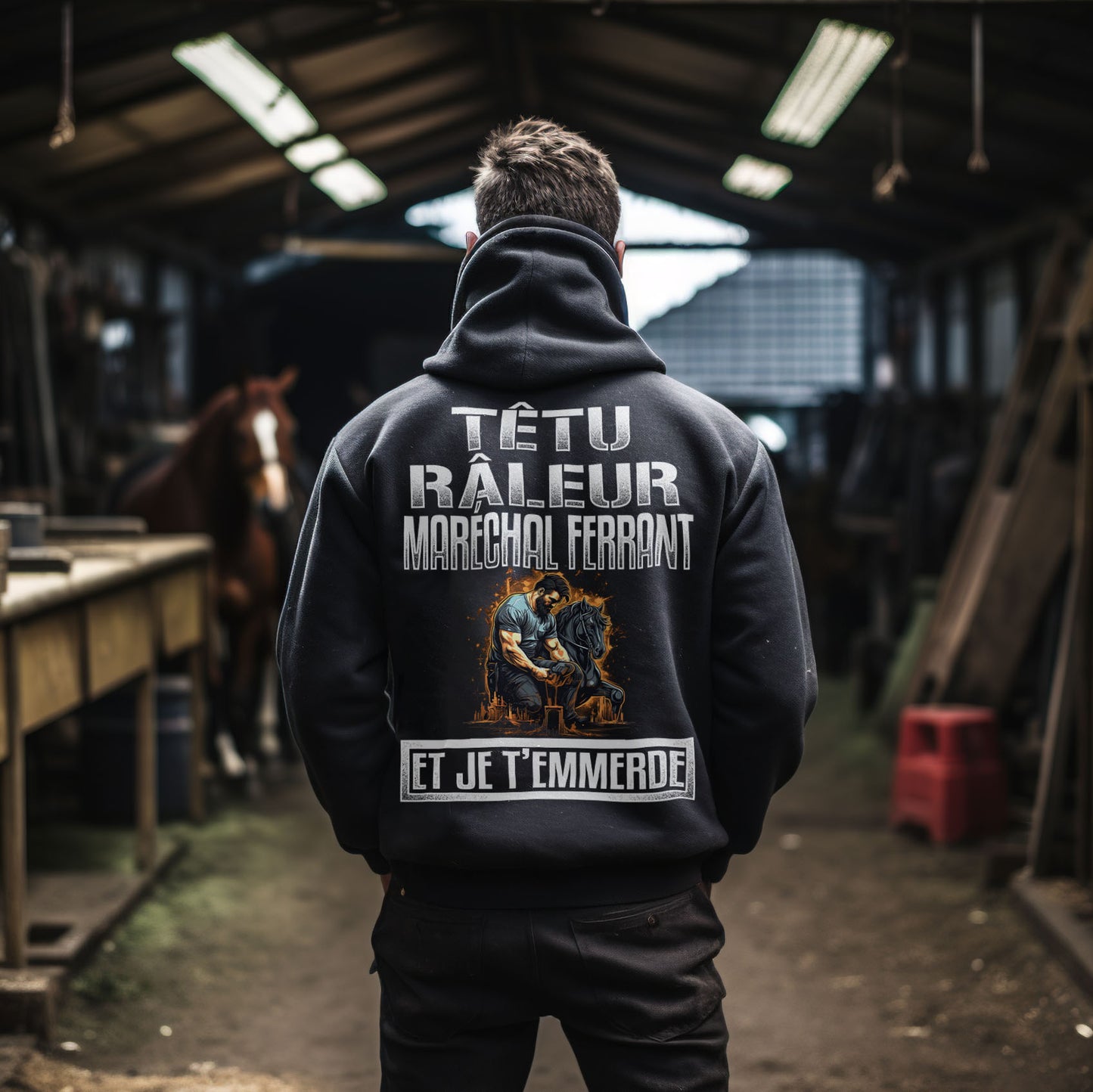 Têtu, râleur, Maréchal ferrant, et je t'emmerde