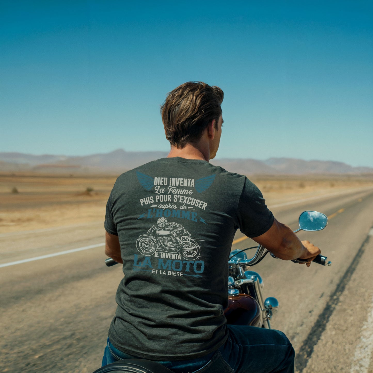 Dieu inventa la femme puis pour s'excuser auprès de l'homme il inventa la moto et la bière